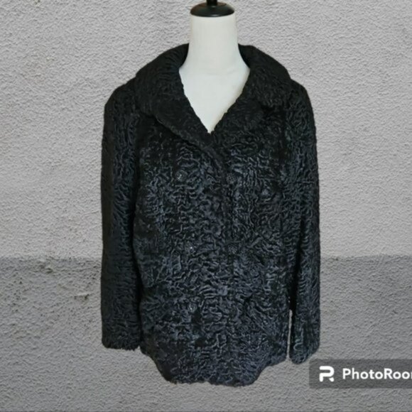 Reckmeyer's Furrier Milwaukee Vintage 1940's Black Persian Lamb Jacket EUC - Picture 4 of 13